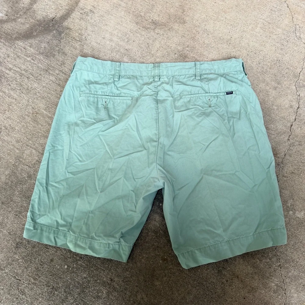 Polo Ralph Lauren Mens Mint Green Preppy Pima Cotton Chino Shorts Size 36